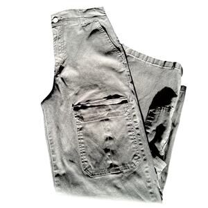 Dusty Black Wide Leg Cargos